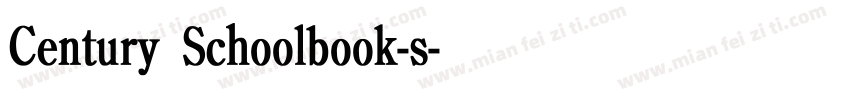 Century Schoolbook-s字体转换